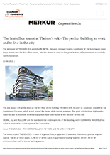 Vignette article The first office tenant at Theisen's eck - The perfect building to work and to live in the city - Merkur - CorporateNews
