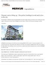 Vignette article Theisen's eck is filling up - The perfect building to work and to live in the city - Merkur - CorporateNews
